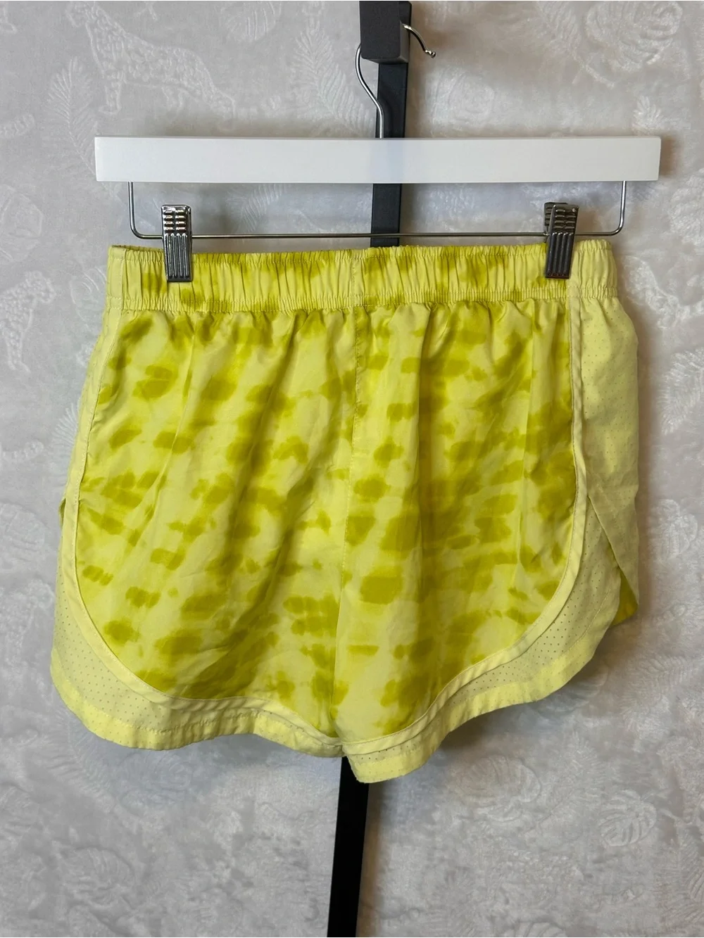 Nike Neon‎ Yellow Tie-Dye Running Shorts